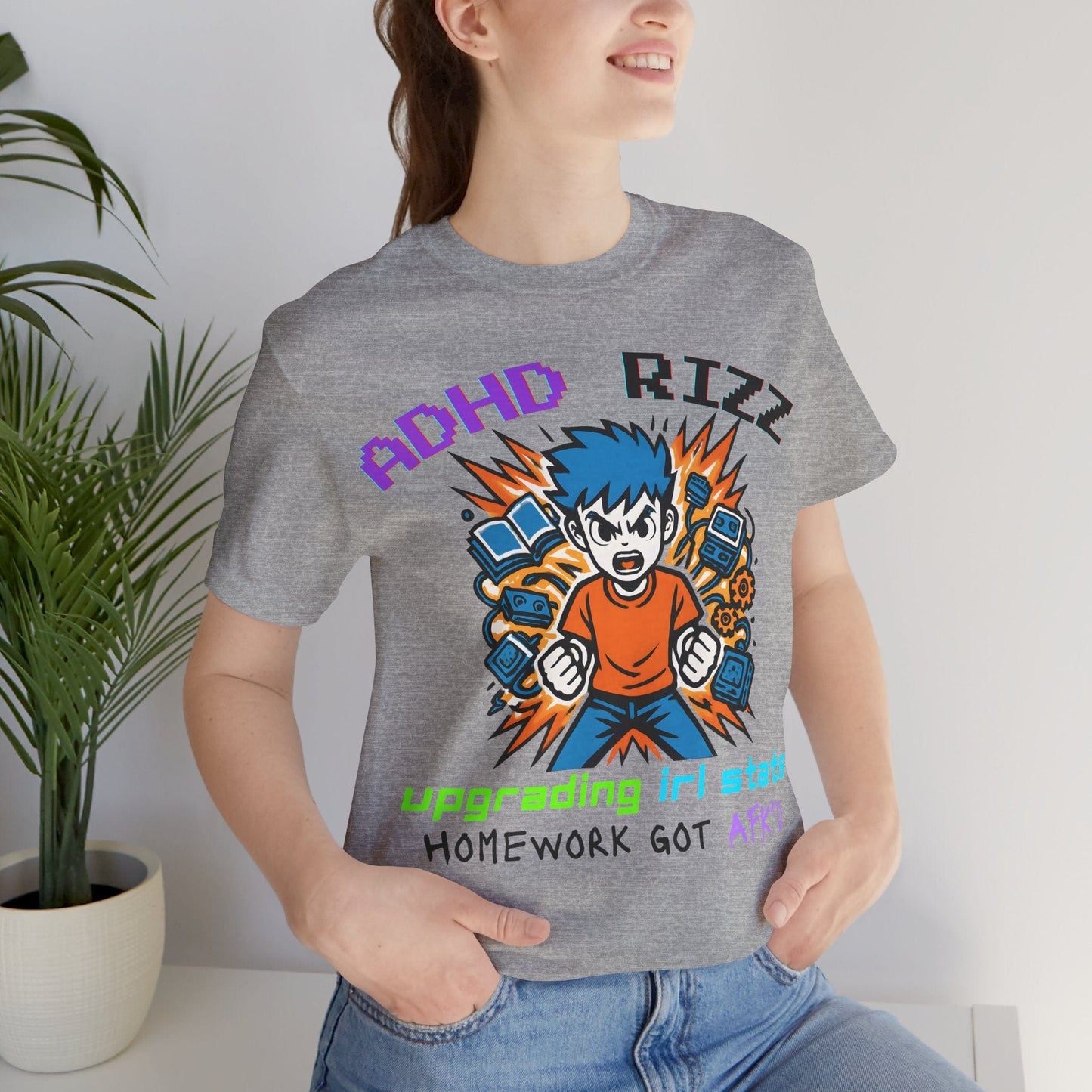 ADHD RIZZ Upgrading IRL STATS Homework Got AFK'd Boy | ADHD Tee