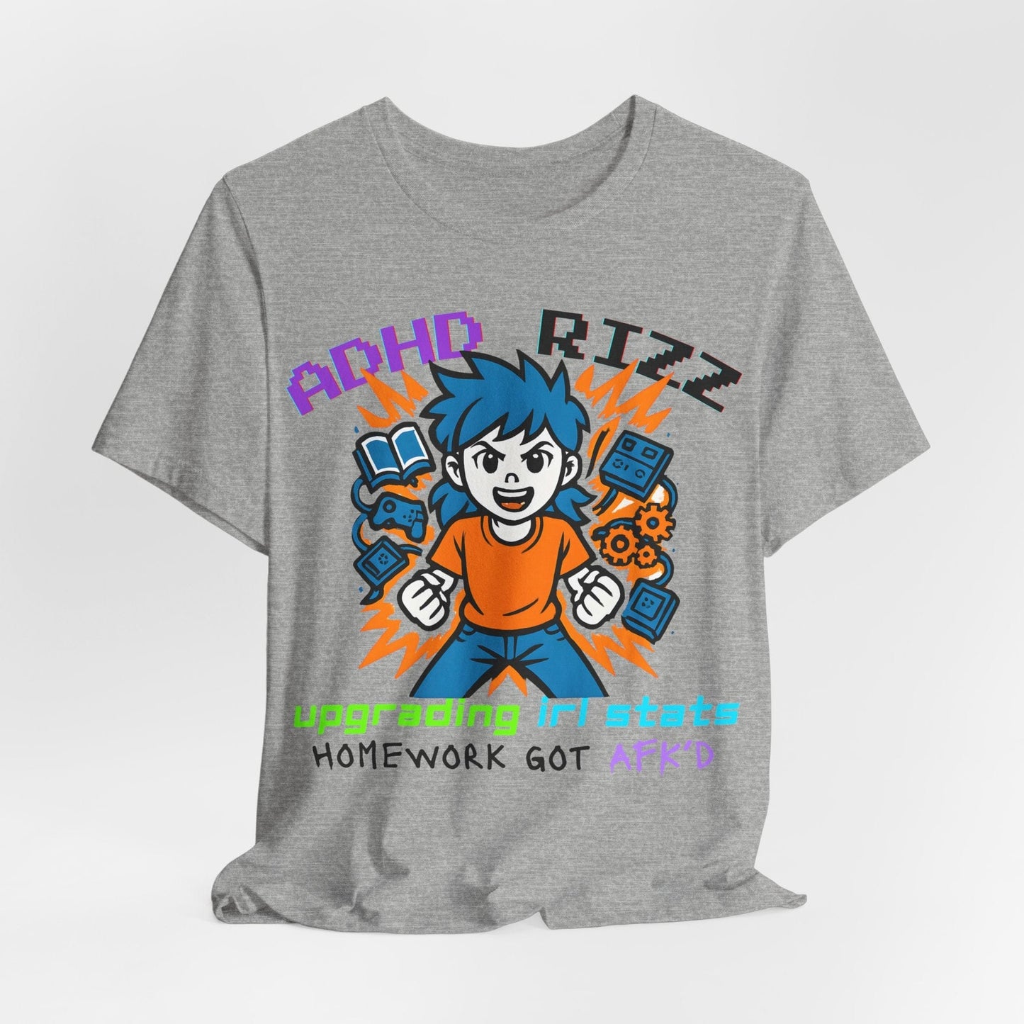 ADHD RIZZ Upgrading IRL STATS Homework Got AFKd Girl | ADHD Tee