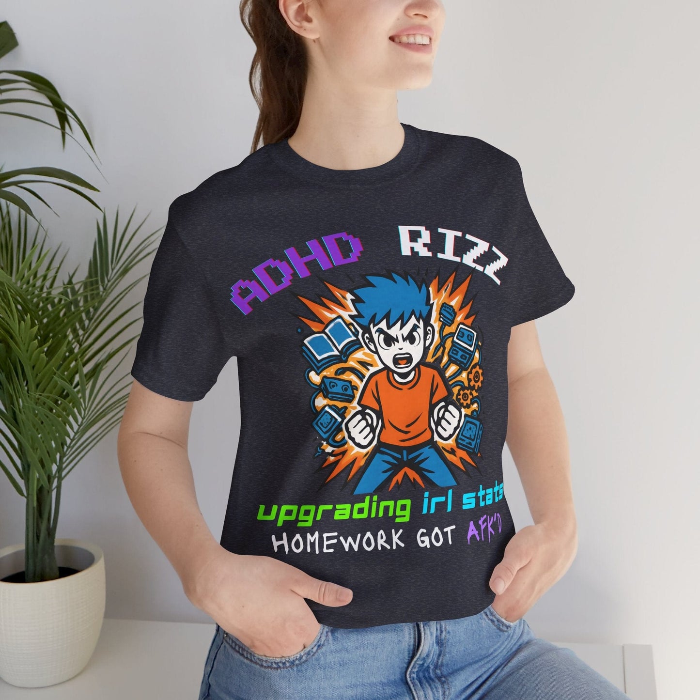 ADHD RIZZ Upgrading IRL STATS Homework Got AFK'd Boy | ADHD Tee