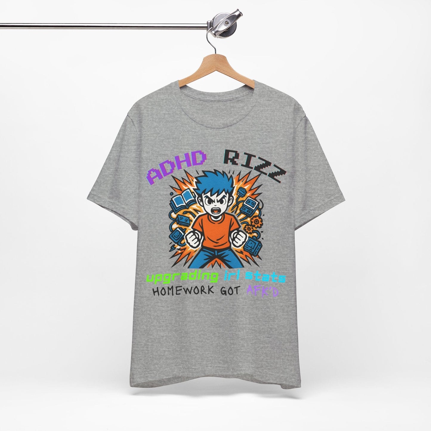 ADHD RIZZ Upgrading IRL STATS Homework Got AFK'd Boy | ADHD Tee