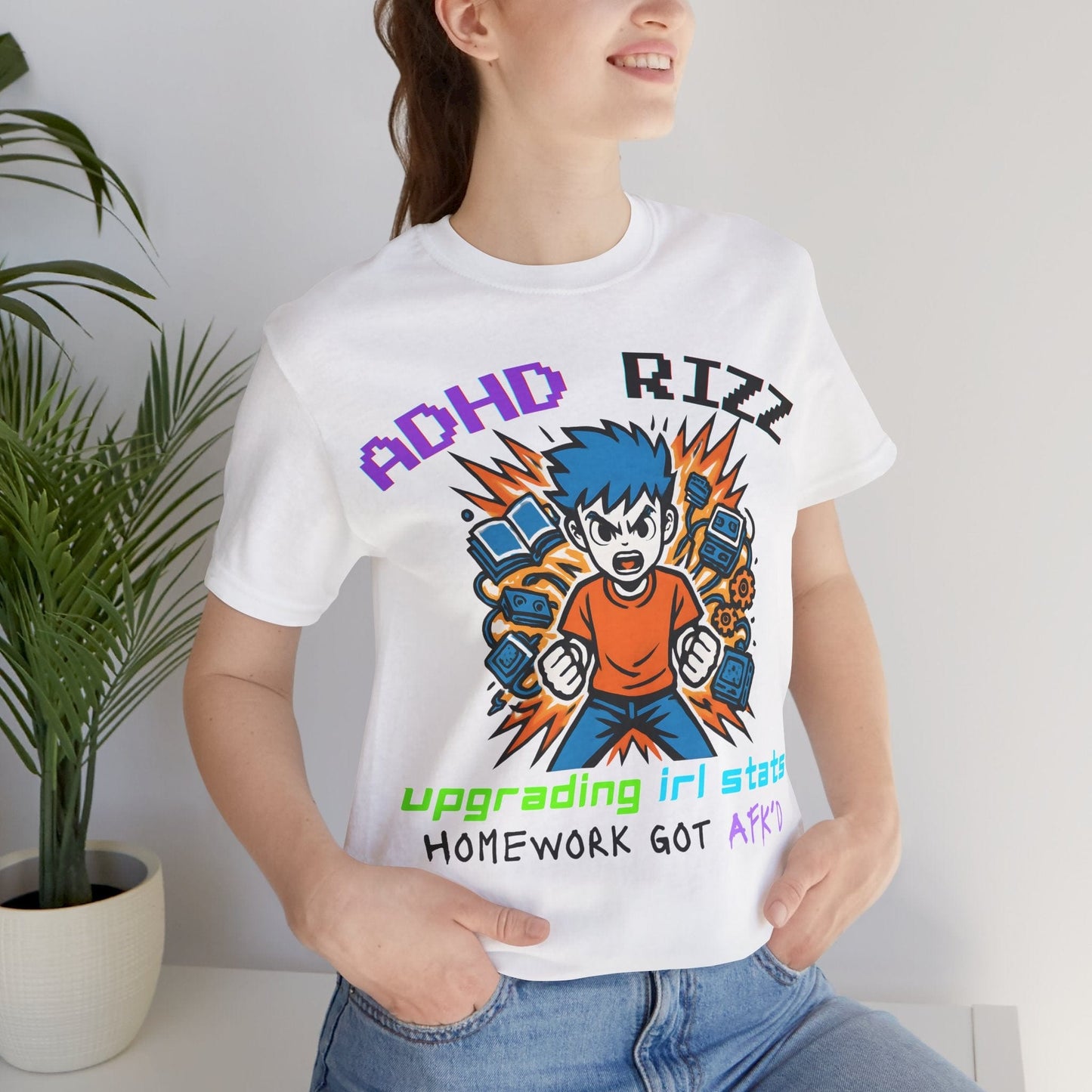 ADHD RIZZ Upgrading IRL STATS Homework Got AFK'd Boy | ADHD Tee