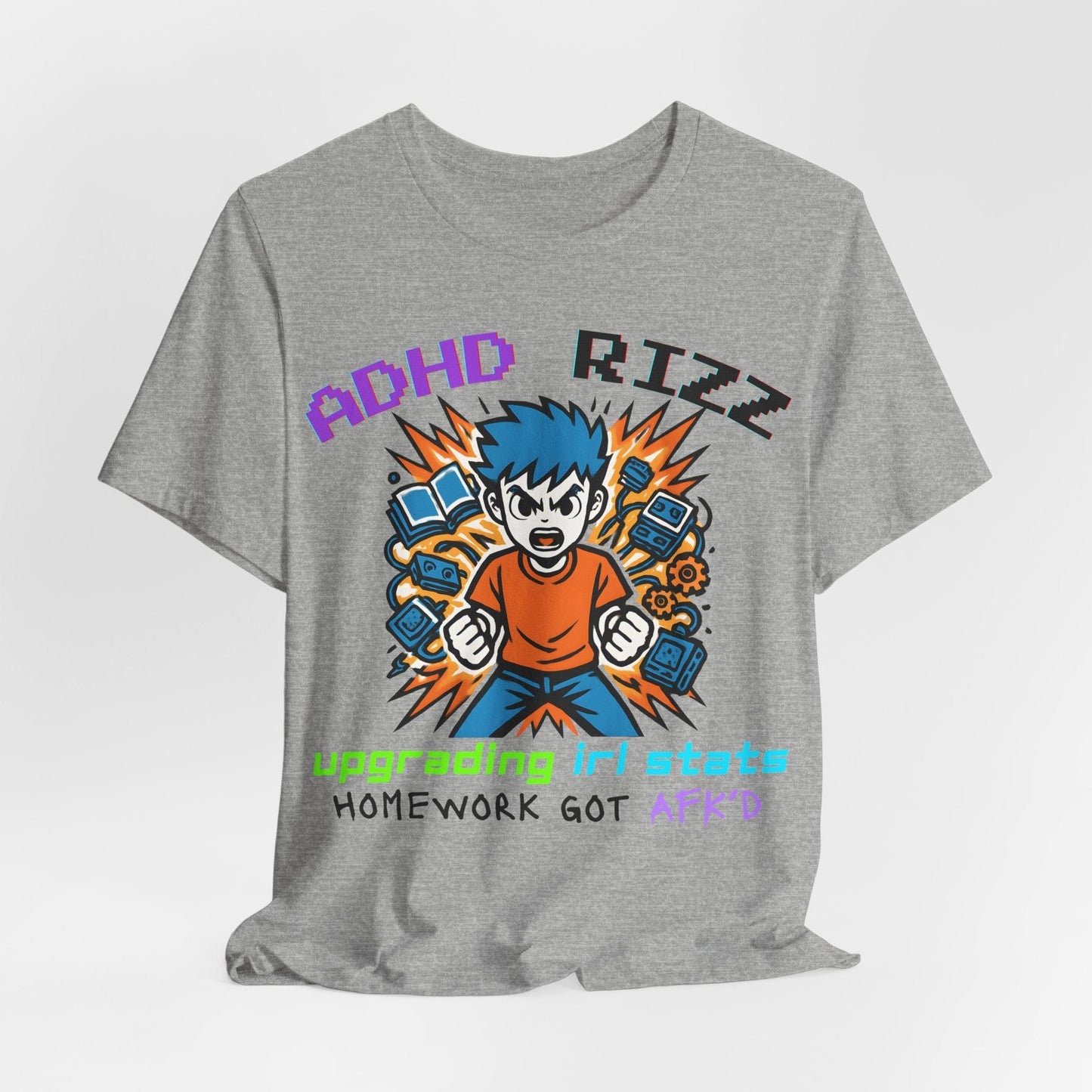 ADHD RIZZ Upgrading IRL STATS Homework Got AFK'd Boy | ADHD Tee