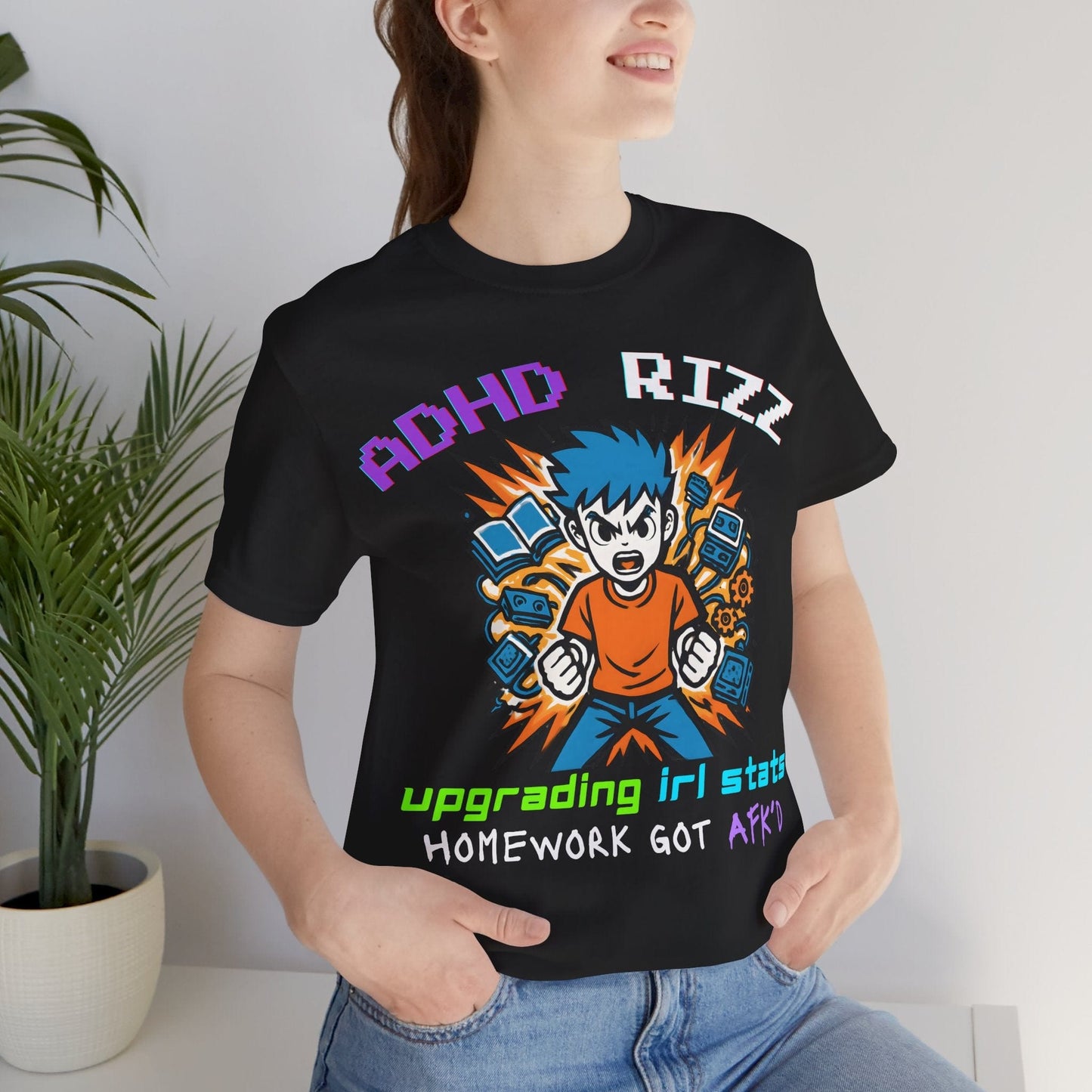 ADHD RIZZ Upgrading IRL STATS Homework Got AFK'd Boy | ADHD Tee