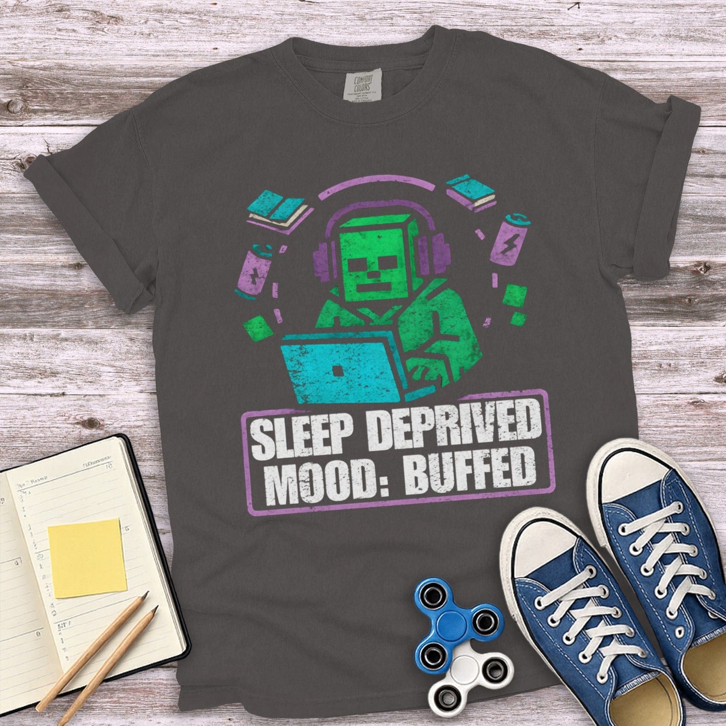 Sleep Deprived Mood Buffed Graphic Tee product