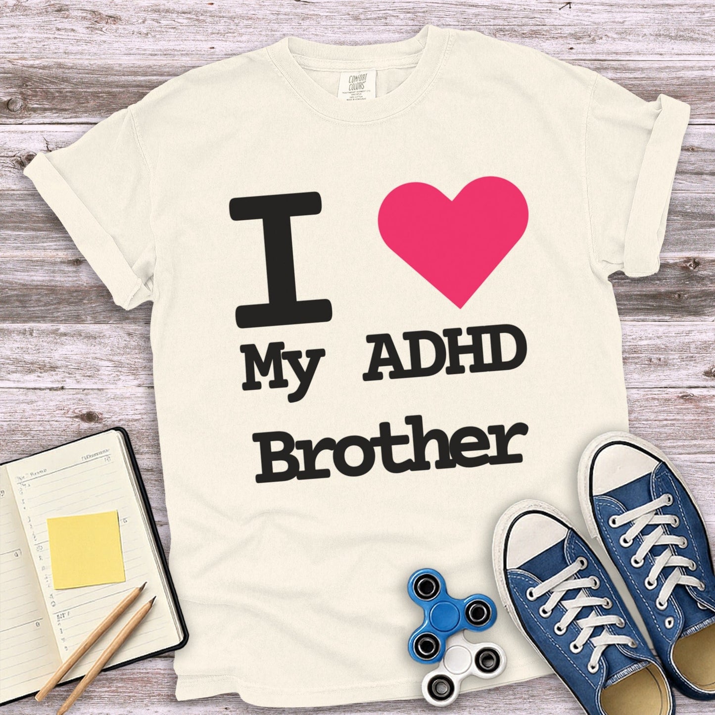 I Love My ADHD Brother Statement Shirt product