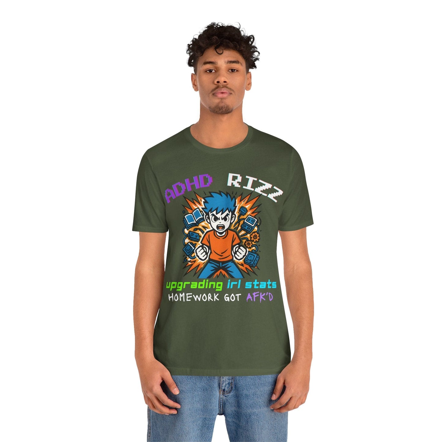 ADHD RIZZ Upgrading IRL STATS Homework Got AFK'd Boy | ADHD Tee