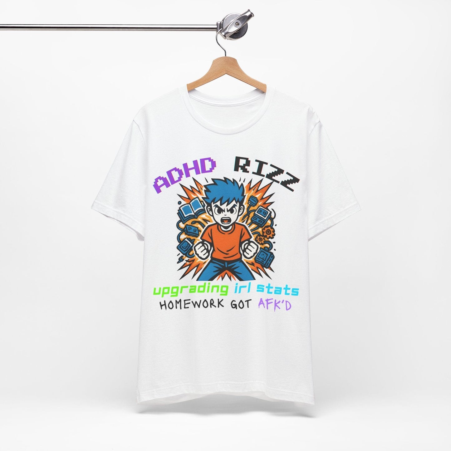 ADHD RIZZ Upgrading IRL STATS Homework Got AFK'd Boy | ADHD Tee