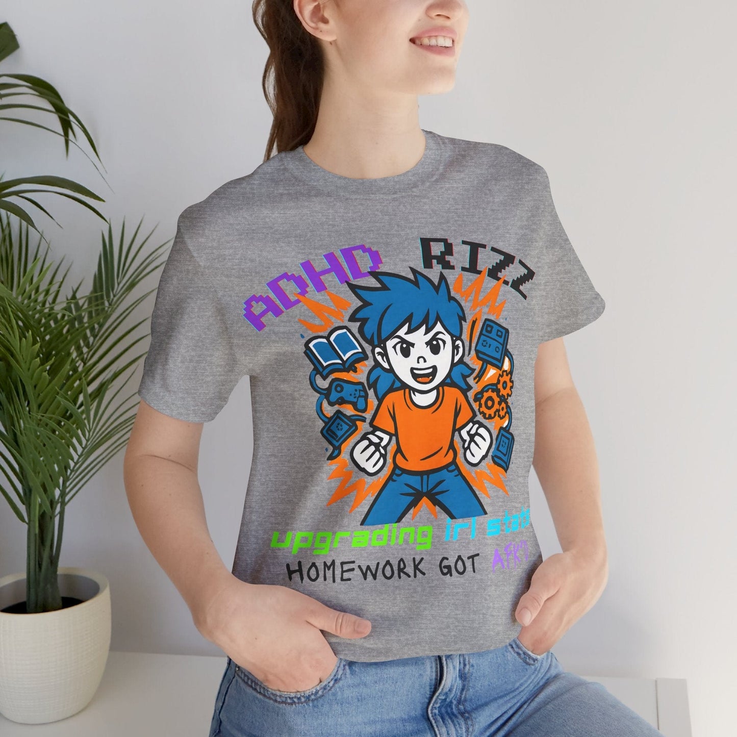 ADHD RIZZ Upgrading IRL STATS Homework Got AFKd Girl | ADHD Tee