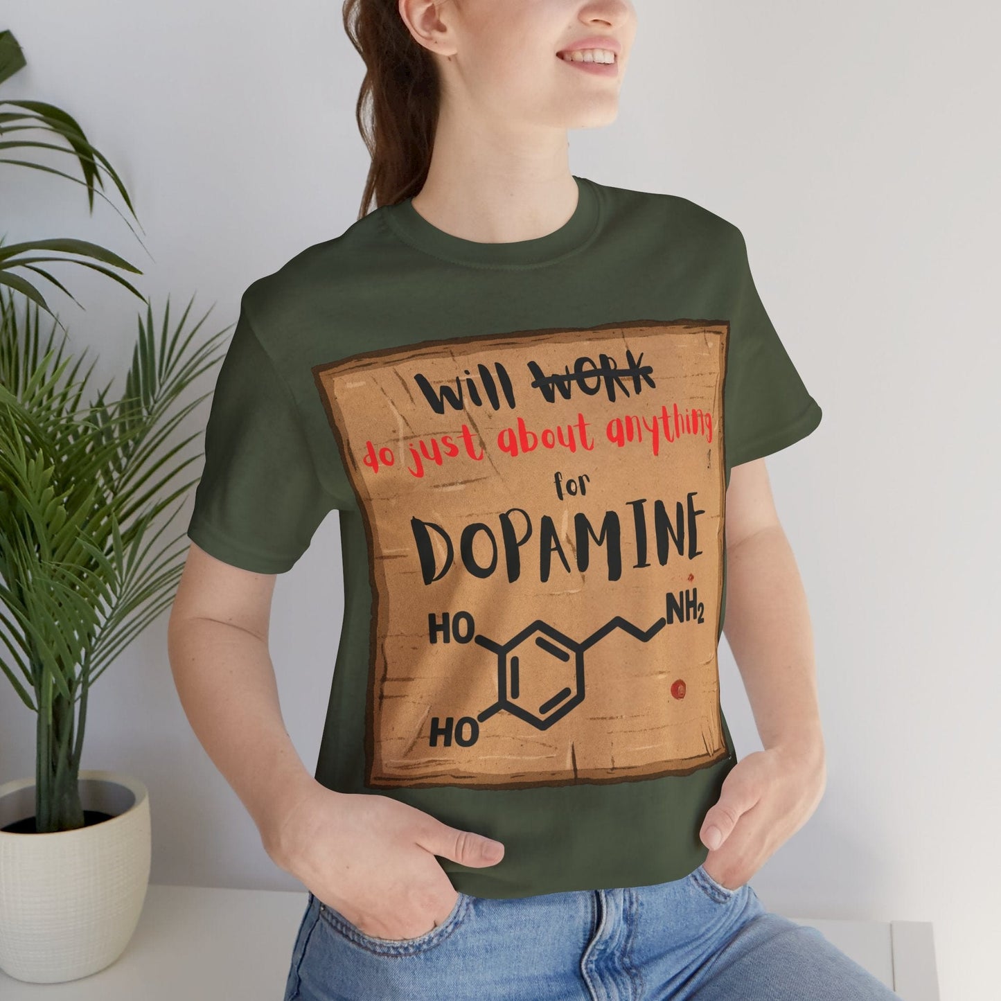 Will Work for Dopamine – Funny ADHD Neurodivergent | ADHD Tee