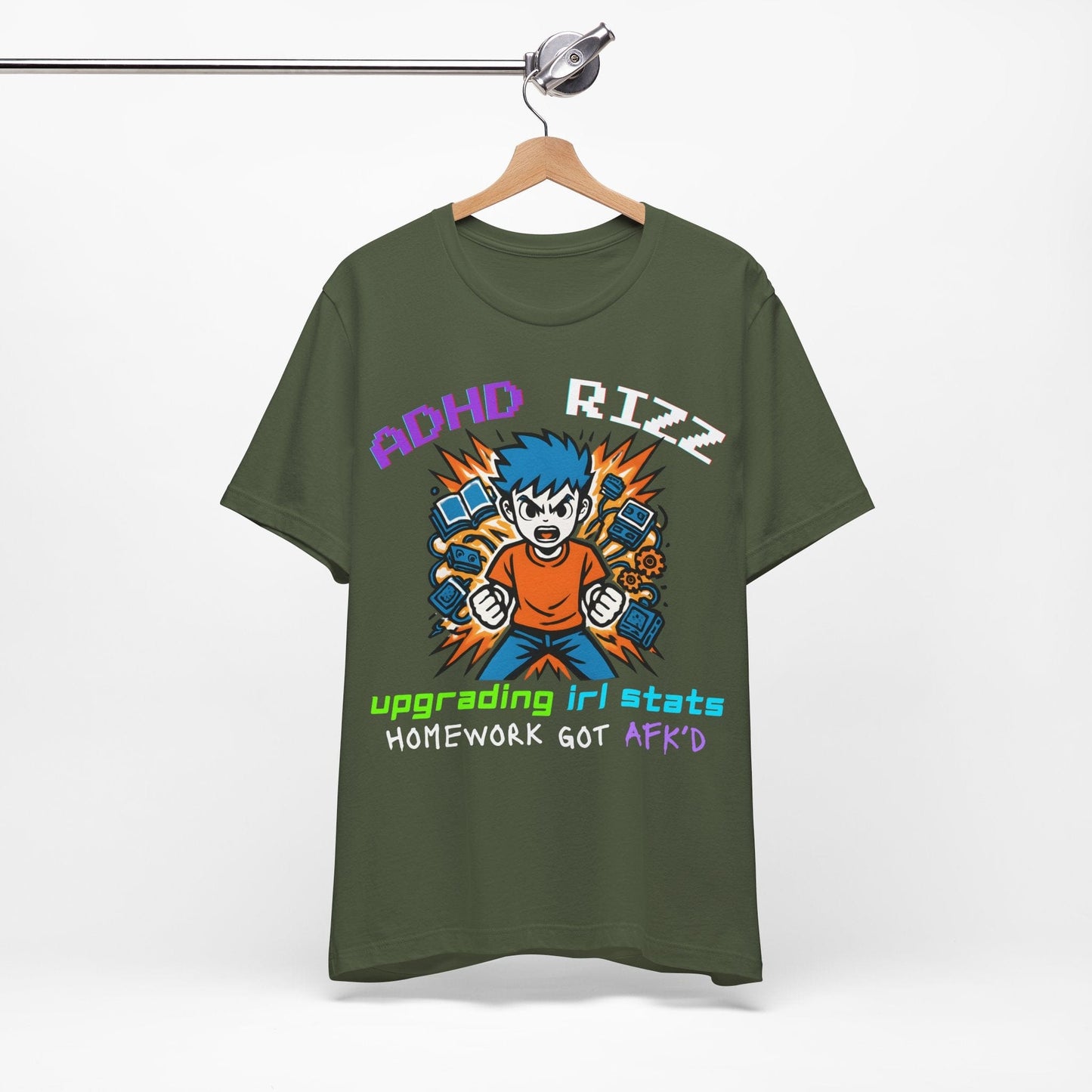 ADHD RIZZ Upgrading IRL STATS Homework Got AFK'd Boy | ADHD Tee