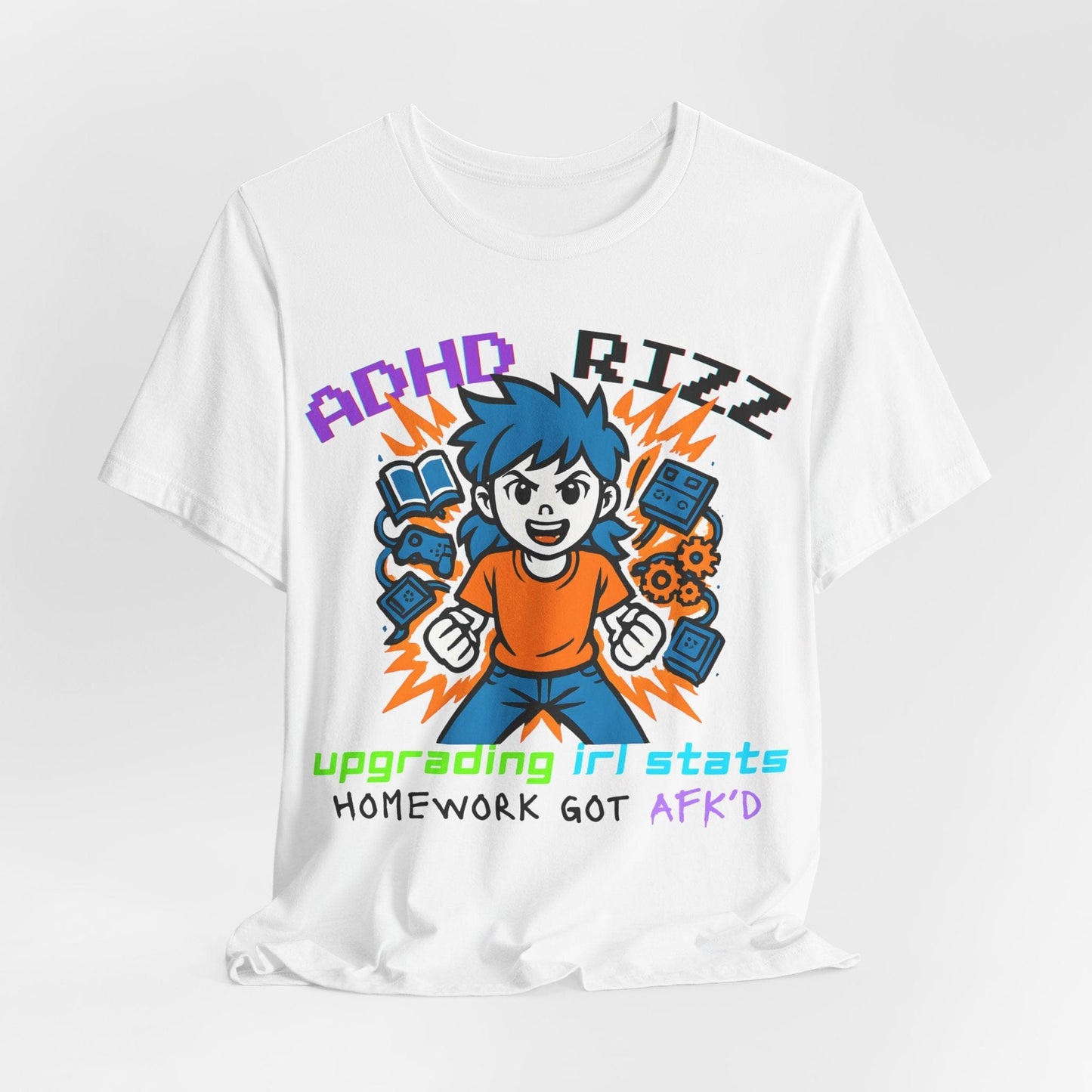 ADHD RIZZ Upgrading IRL STATS Homework Got AFKd Girl | ADHD Tee