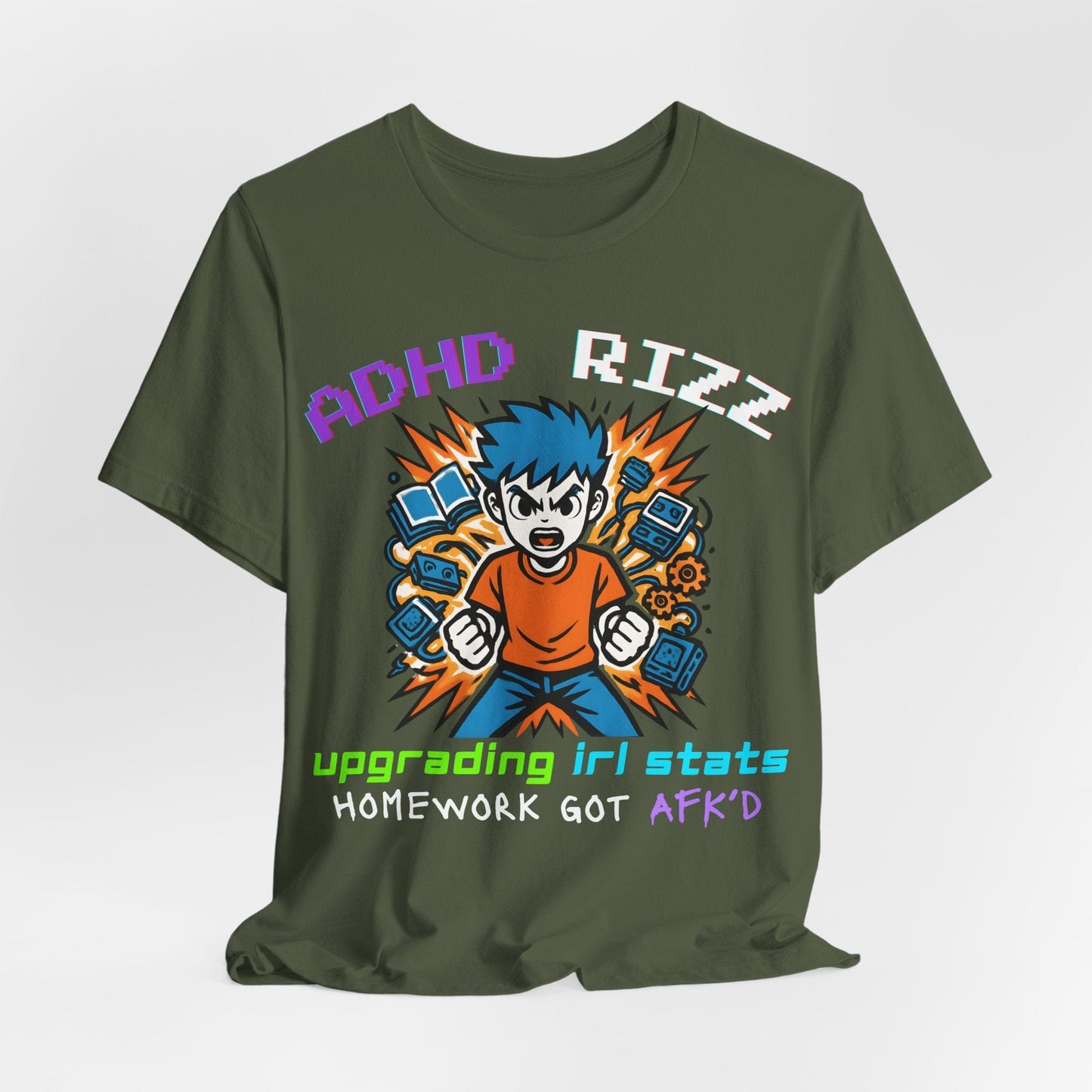 ADHD RIZZ Upgrading IRL STATS Homework Got AFK'd Boy | ADHD Tee
