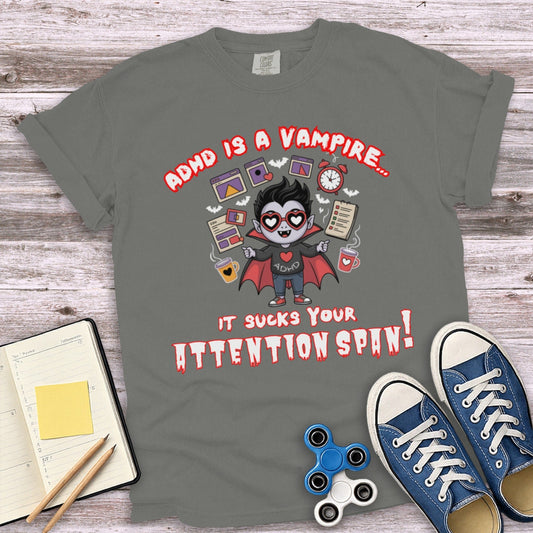 ADHD Is A Vampire It Sucks Your Attention Span T Shirt product