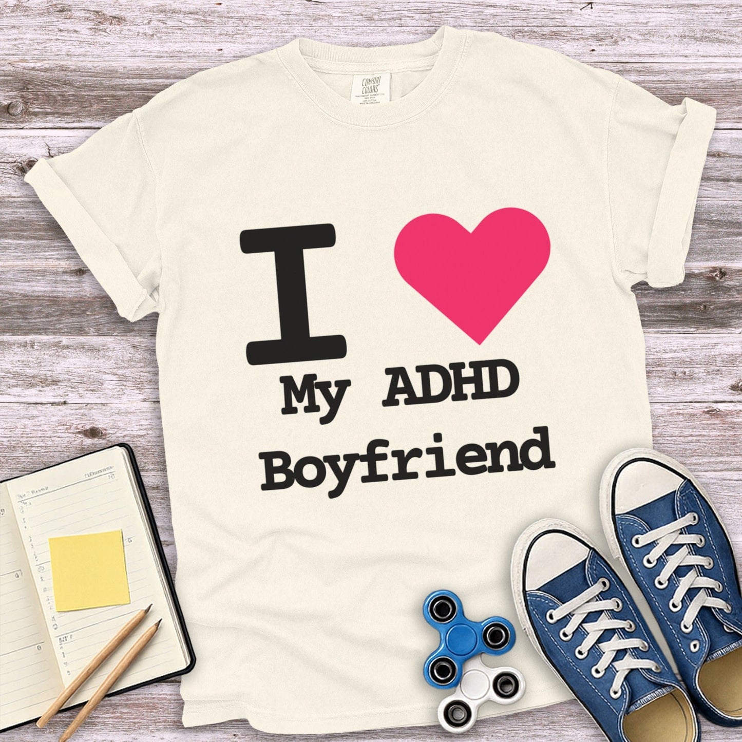 I Love My ADHD Boyfriend T-Shirt product type