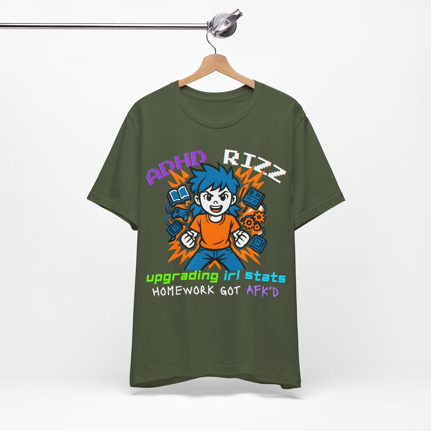 ADHD RIZZ Upgrading IRL STATS Homework Got AFKd Girl | ADHD Tee