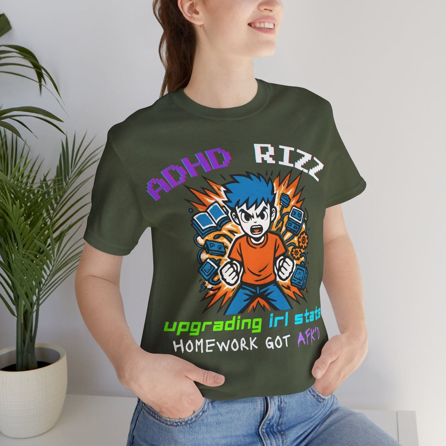 ADHD RIZZ Upgrading IRL STATS Homework Got AFK'd Boy | ADHD Tee