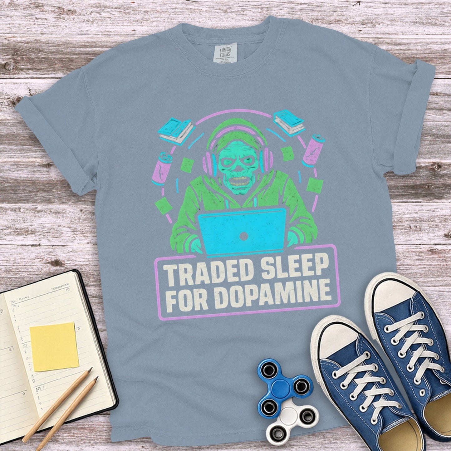 Traded Sleep For Dopamine Fun Graphic T-shirt product