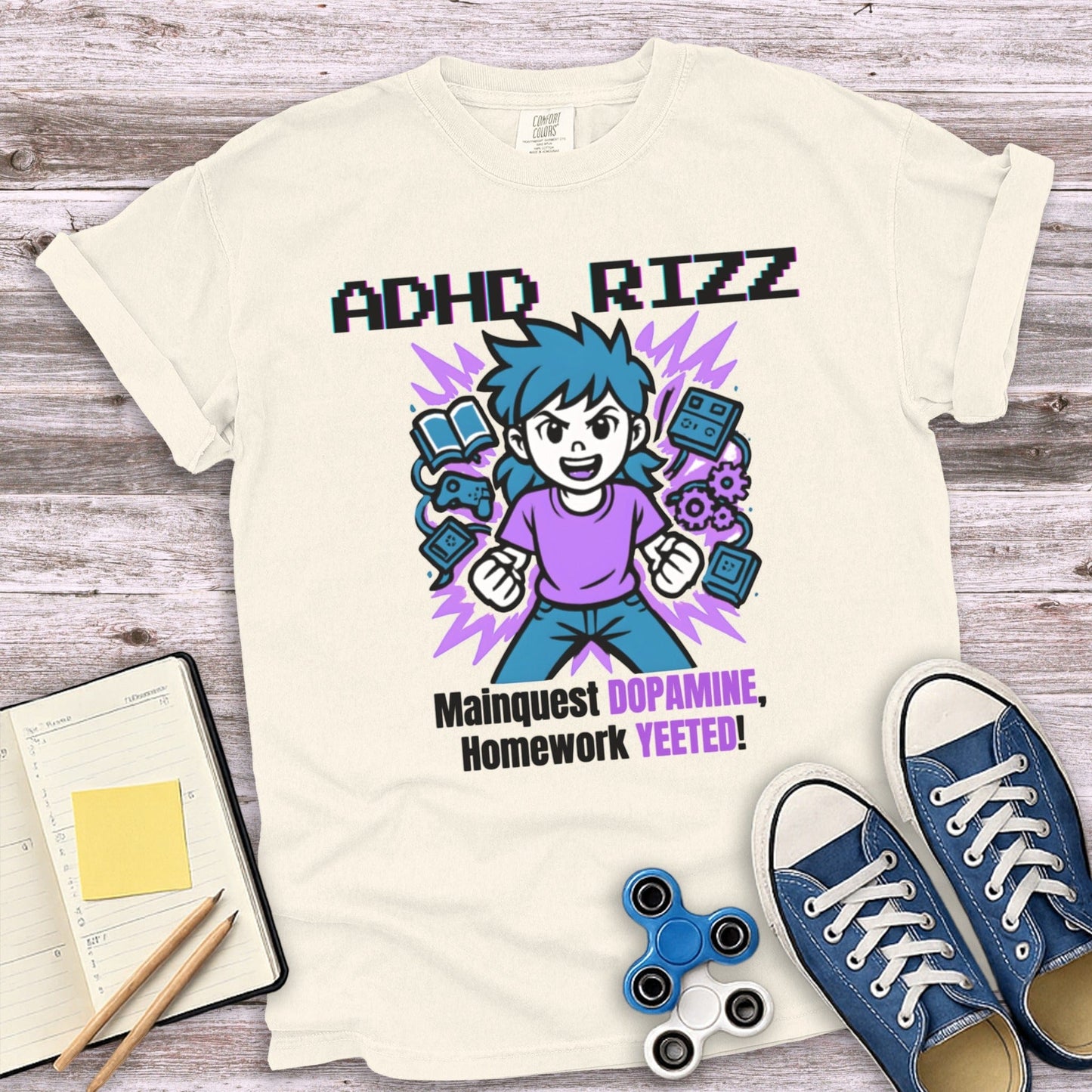ADHD RIZZ Mainquest Dopamine Homework Yeeted product type