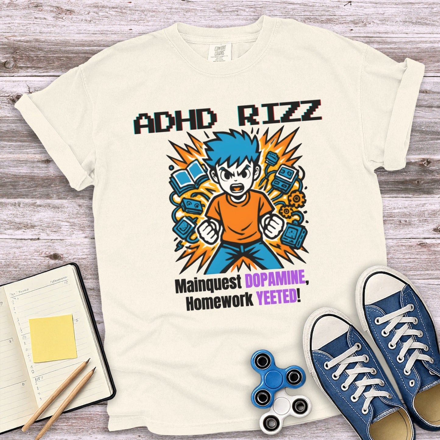 ADHD Rizz Mainquest Dopamine Homework Yeeted product type