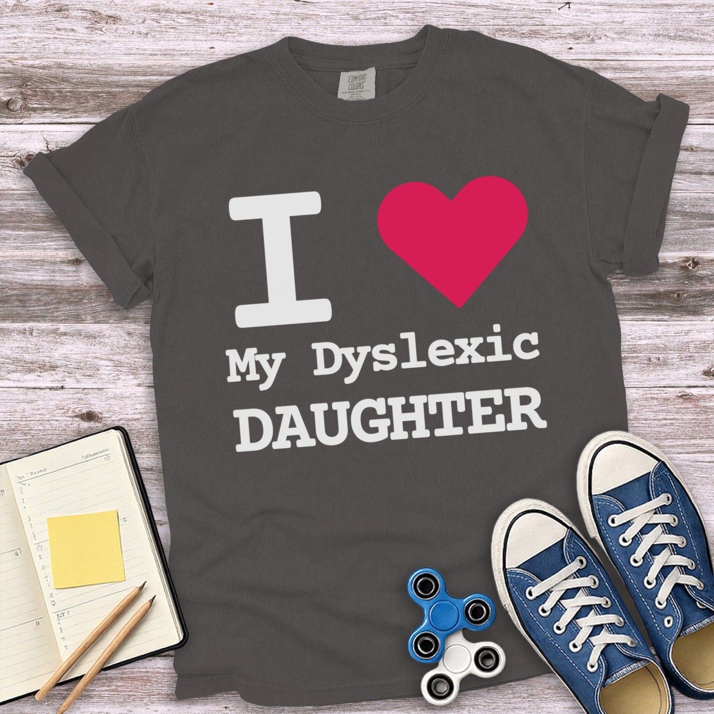 I Heart My Dyslexic Daughter Printed T-shirt product type