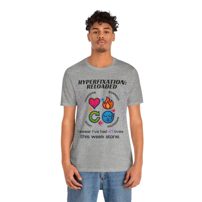 The ADHD Perpetual Motion Activity Cycle: Obsession, Burnout, Shutdown, Reset. I Swear | ADHD Tee