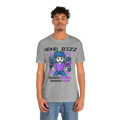 ADHD RIZZ Mainquest DOPAMINE Homework Yeeted Girl Purple | ADHD Tee