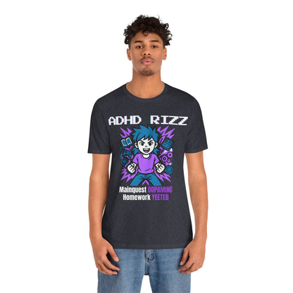 ADHD RIZZ Mainquest DOPAMINE Homework Yeeted Girl Purple | ADHD Tee