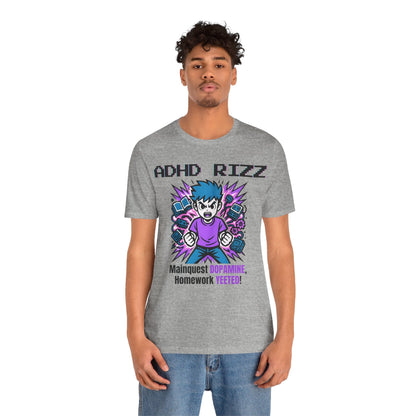 ADHD RIZZ Mainquest DOPAMINE Homework Yeeted Boy Purple | ADHD Tee