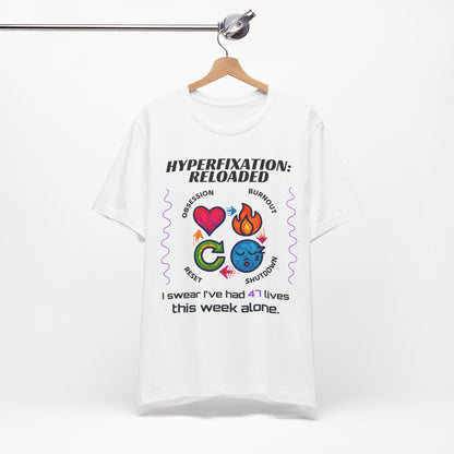 The ADHD Perpetual Motion Activity Cycle: Obsession, Burnout, Shutdown, Reset. I Swear | ADHD Tee