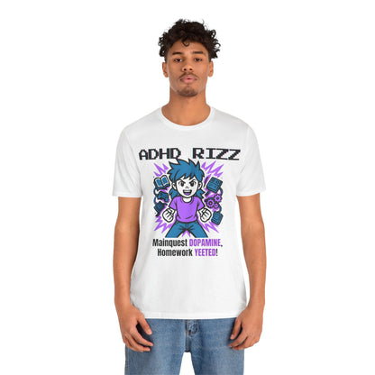 ADHD RIZZ Mainquest DOPAMINE Homework Yeeted Girl Purple | ADHD Tee