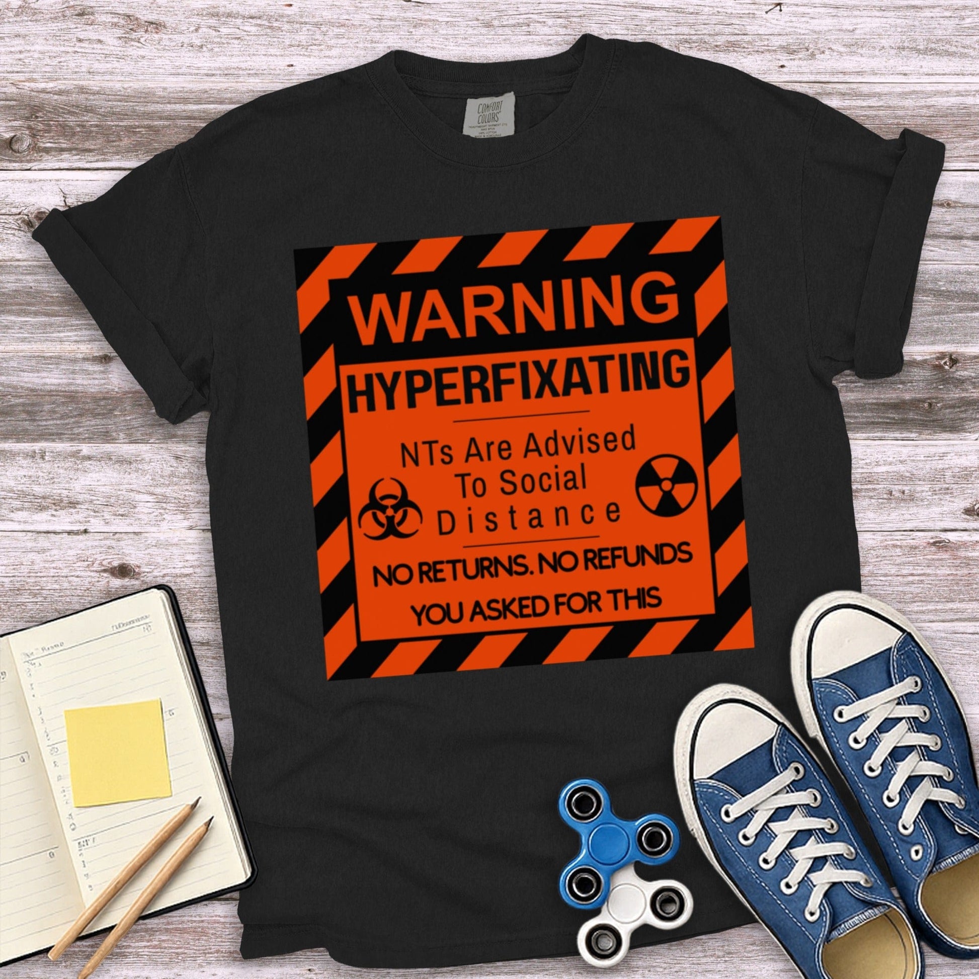 Warning Hyperfixating Social Distance Sign product type