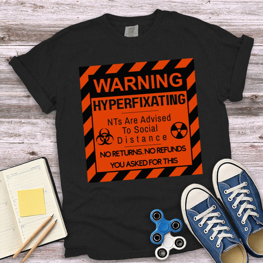 Warning Hyperfixating Social Distance Sign product type