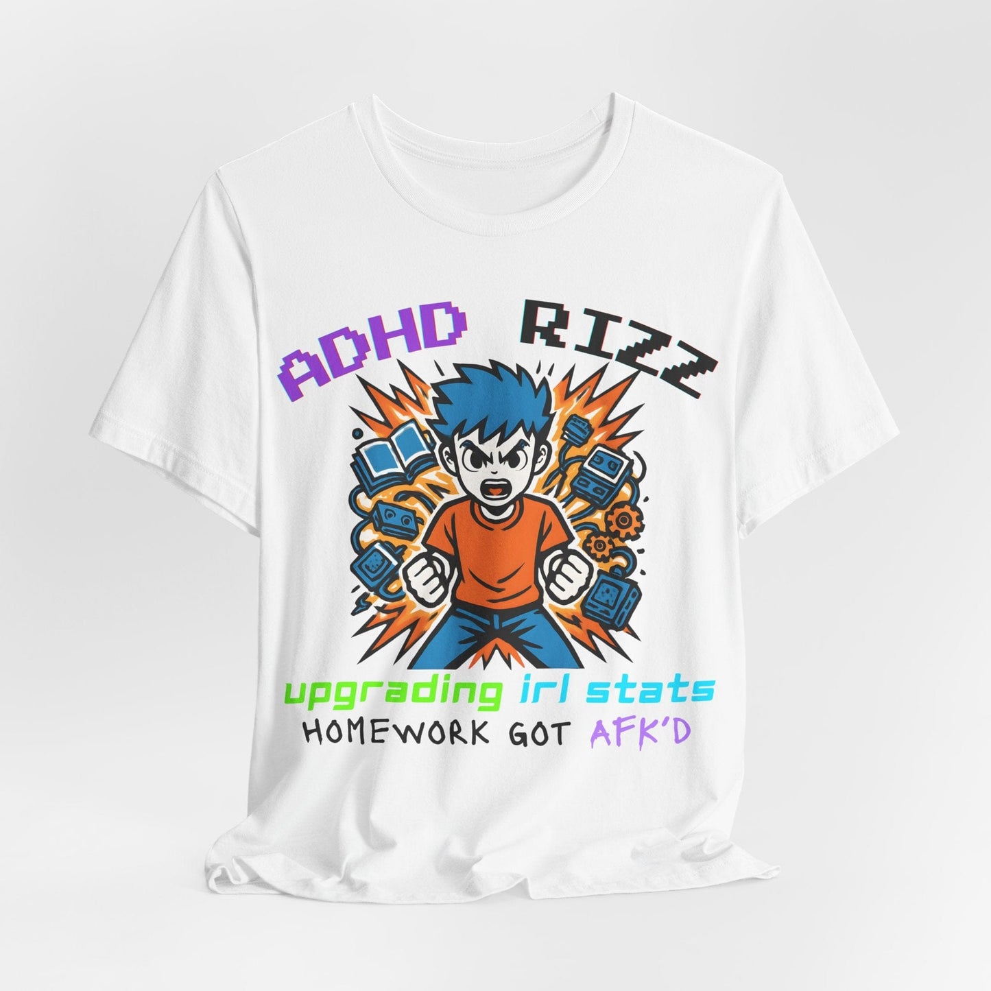 ADHD RIZZ Upgrading IRL STATS Homework Got AFK'd Boy | ADHD Tee