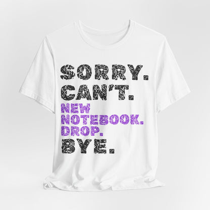 Sorry. Can't. New Notebook Drop. Bye.