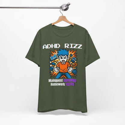 ADHD RIZZ Mainquest DOPAMINE Homework Yeeted Orange | ADHD Tee