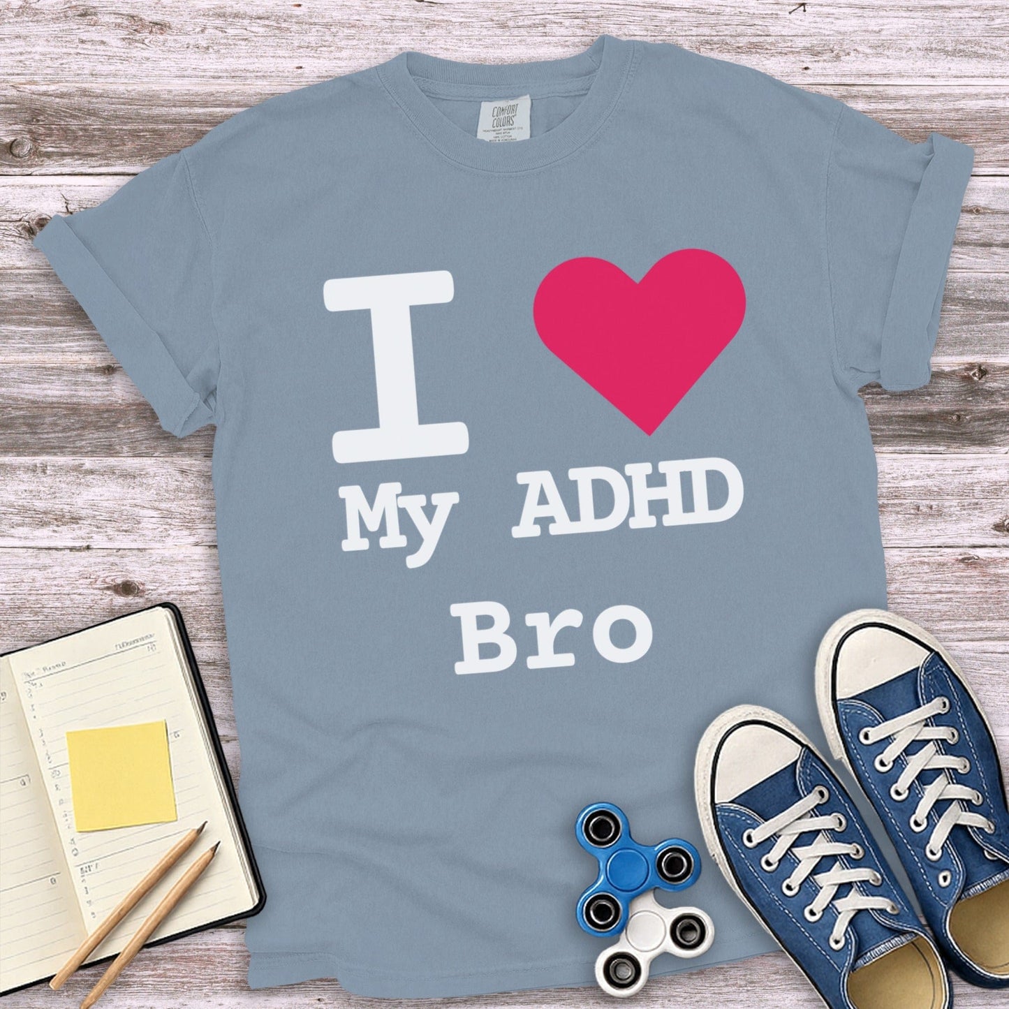 I Love My ADHD Bro Graphic T-shirt product type
