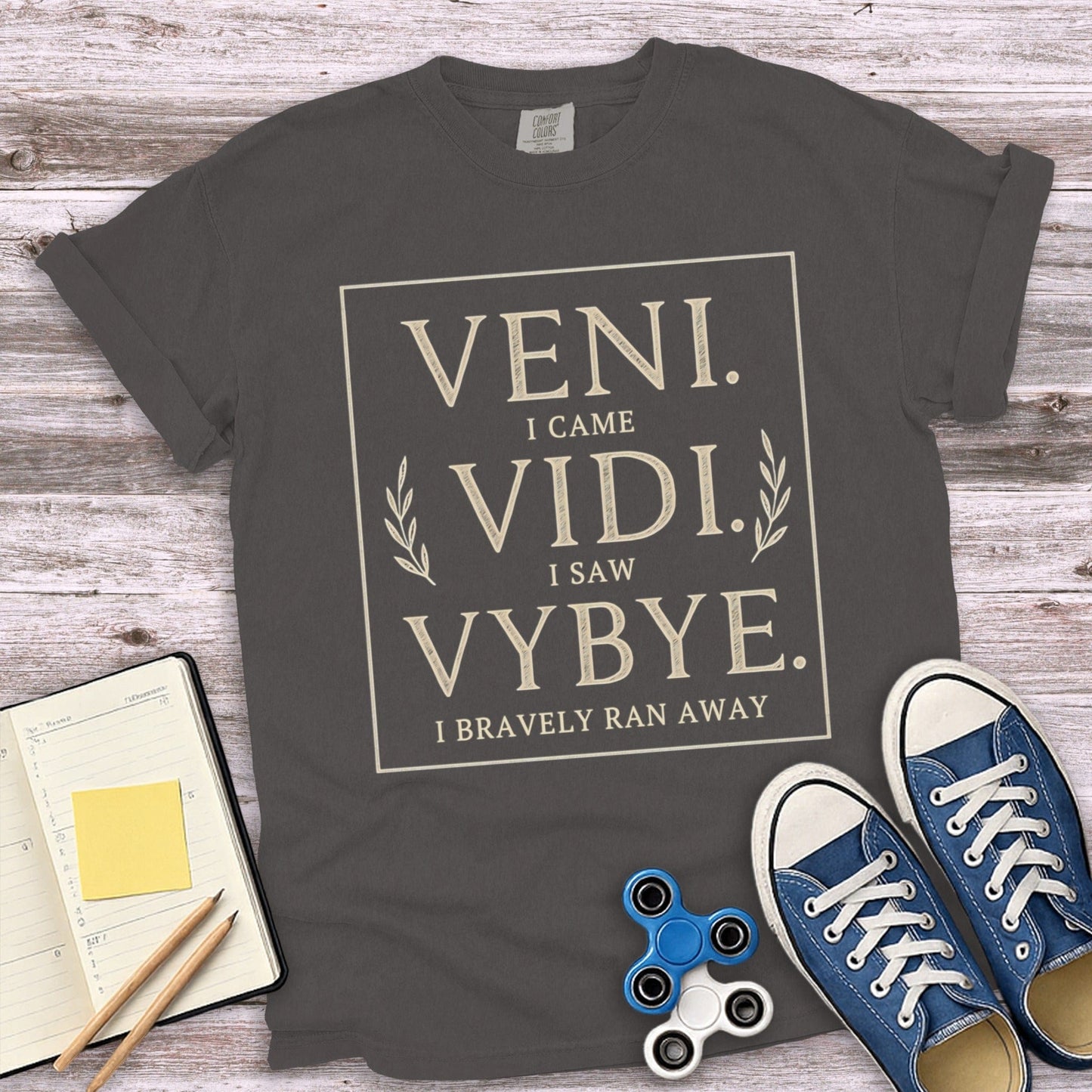 Veni Vidi Vybye I Bravely Ran Away Graphic Tee