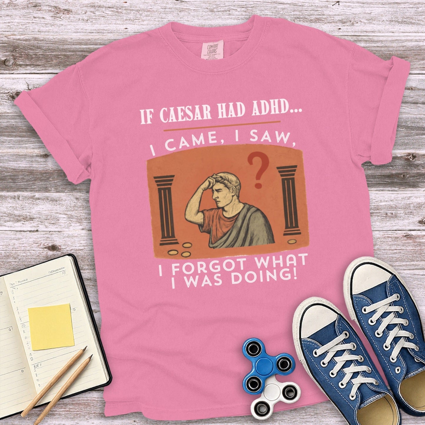 Funny Caesar ADHD Meme Pink T-Shirt product