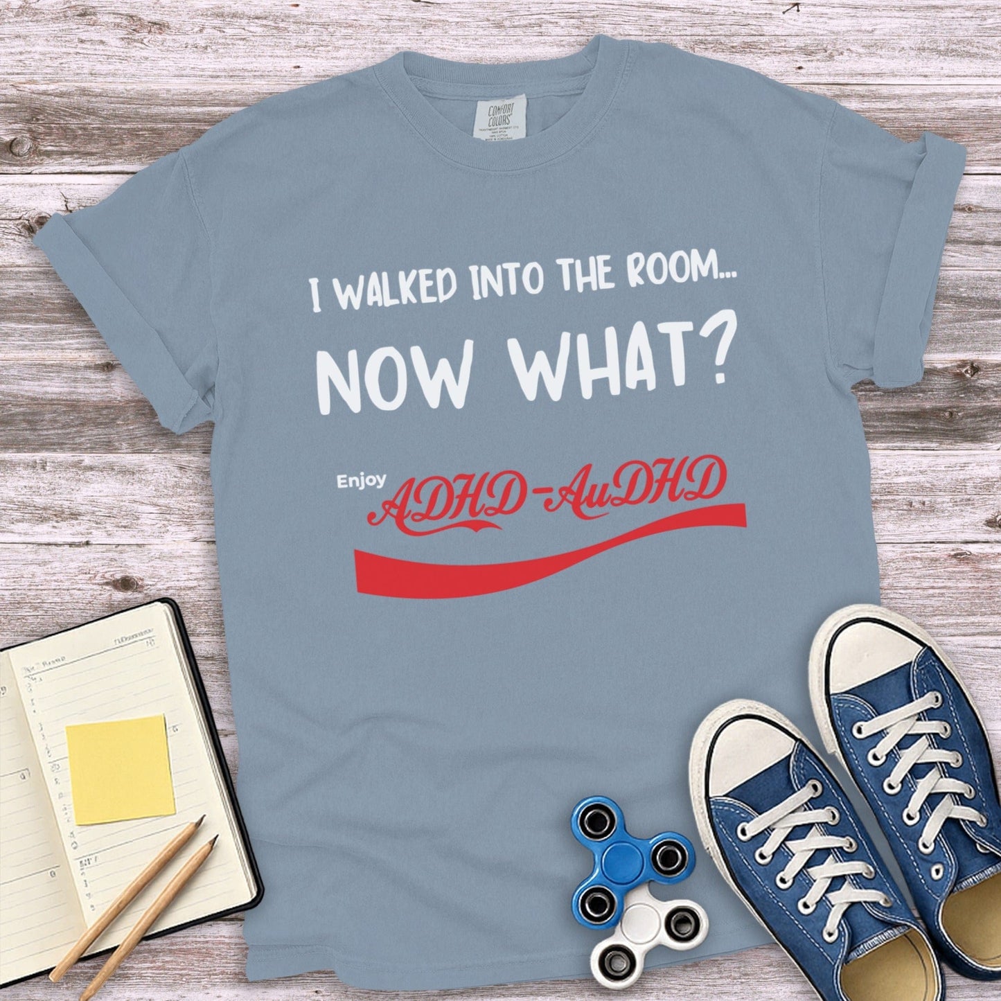 Humorous Enjoy ADHD Graphic T-Shirt for Casual Wear