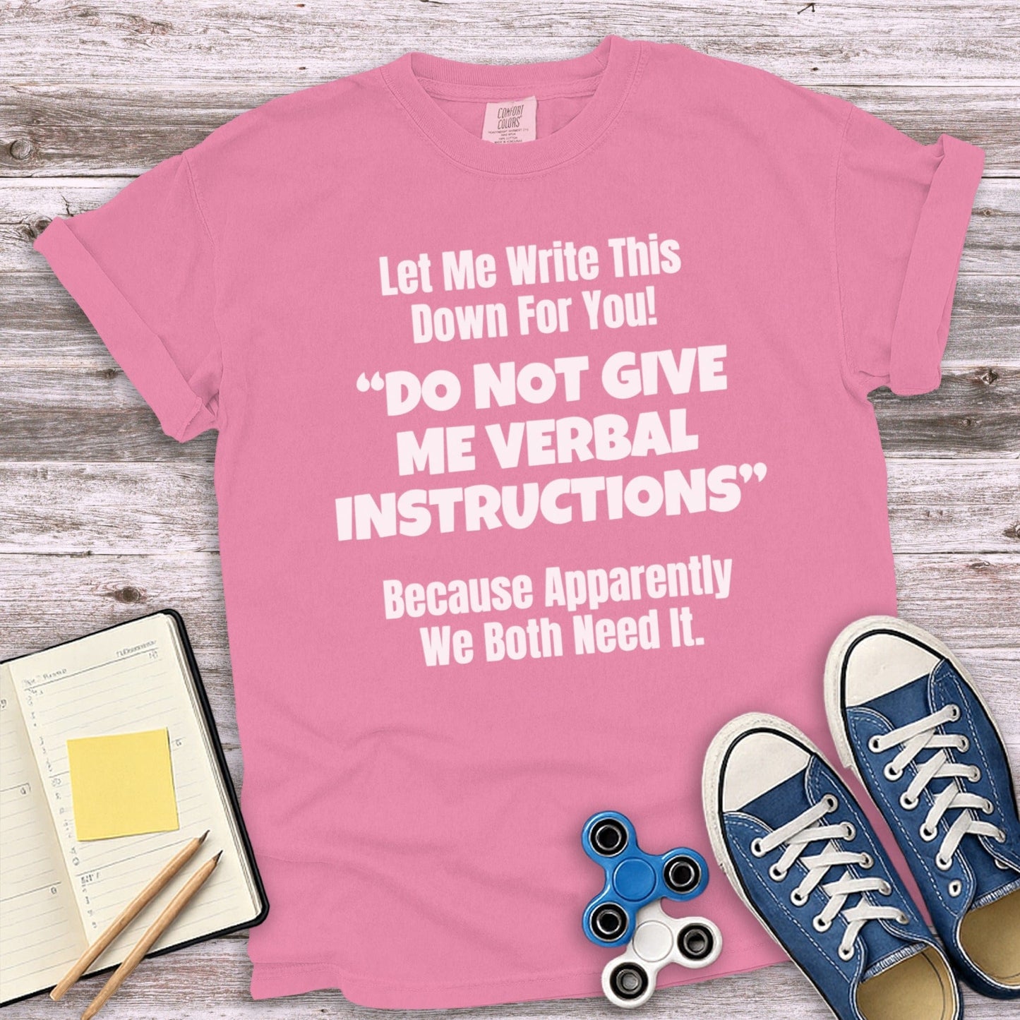 Let Me Write This Down Do Not Give Me Verbal Instructions product type