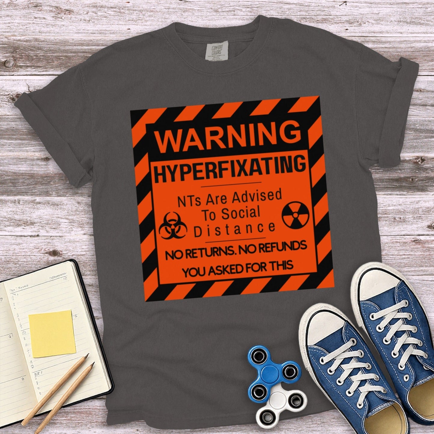 Warning Hyperfixating NTS Social Distance Warning Product