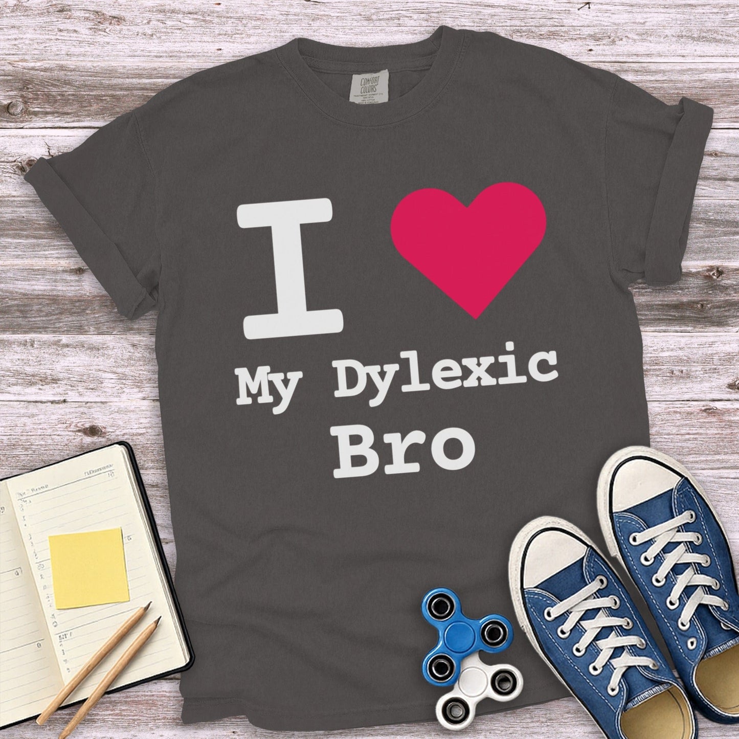 I Love My Dyslexic Bro Graphic Print T-Shirt product type