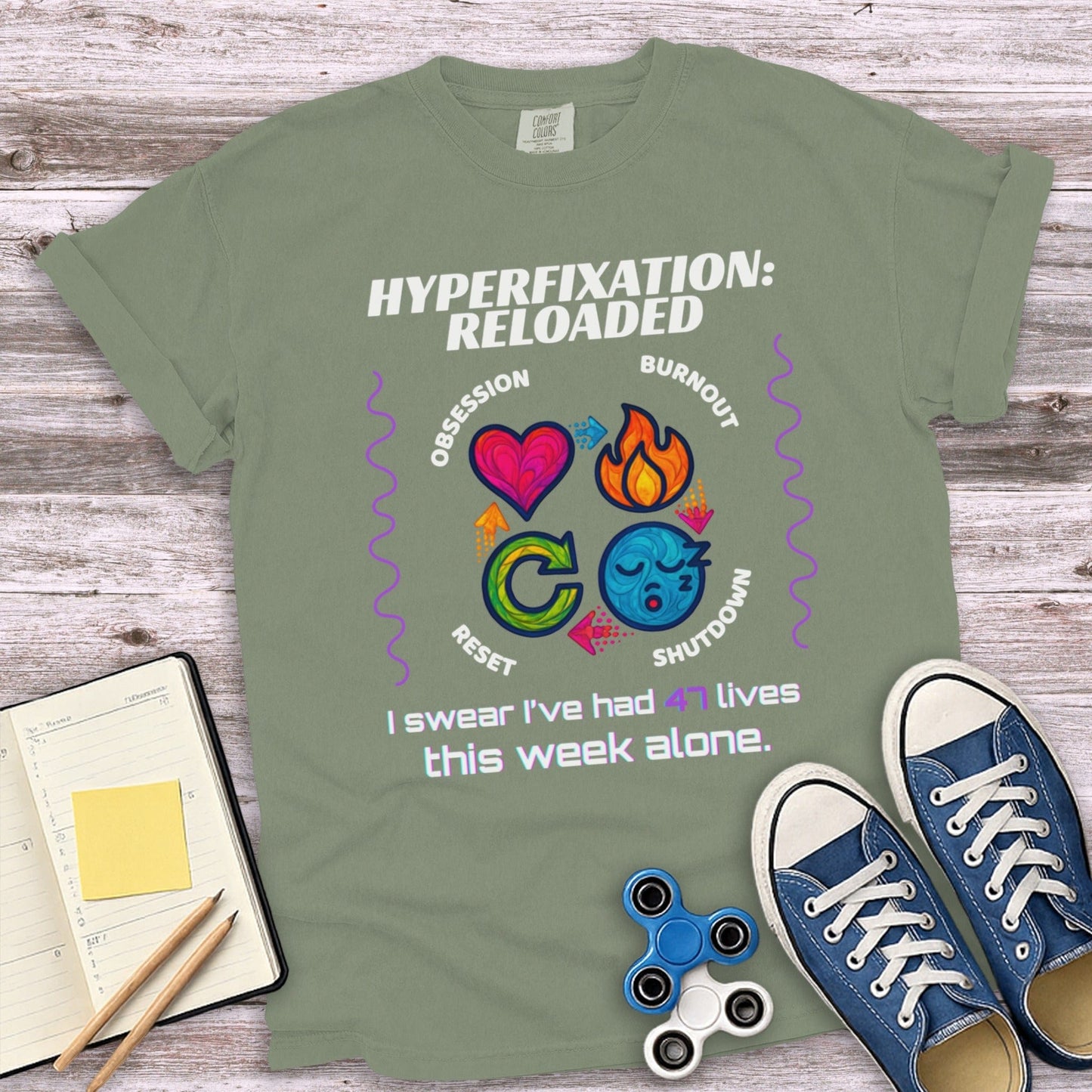 Hyperfixation Reloaded Graphic Tee product type