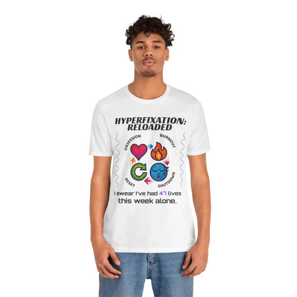 The ADHD Perpetual Motion Activity Cycle: Obsession, Burnout, Shutdown, Reset. I Swear | ADHD Tee
