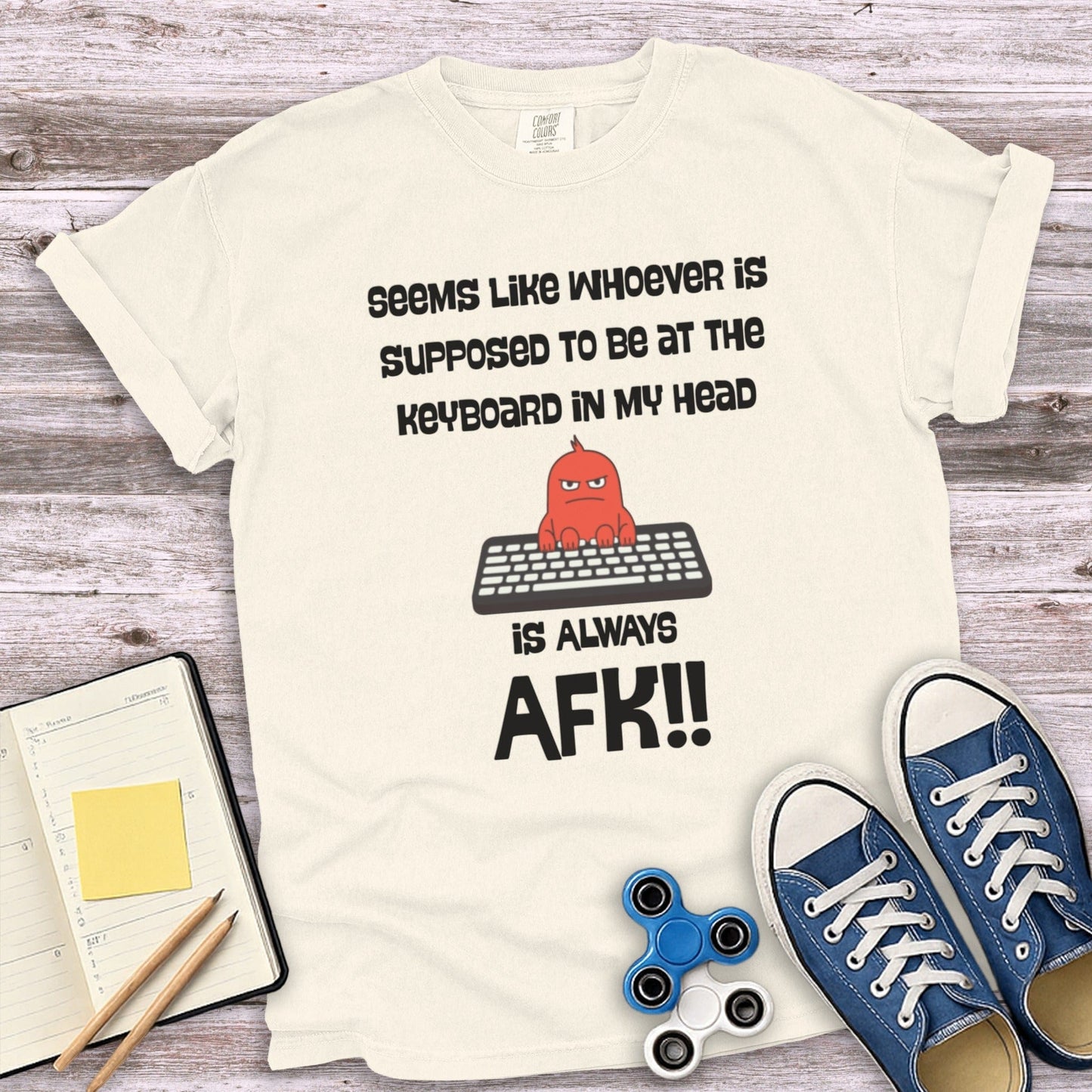 Unisex Funny AFK Always Keyboard Head T-shirt product