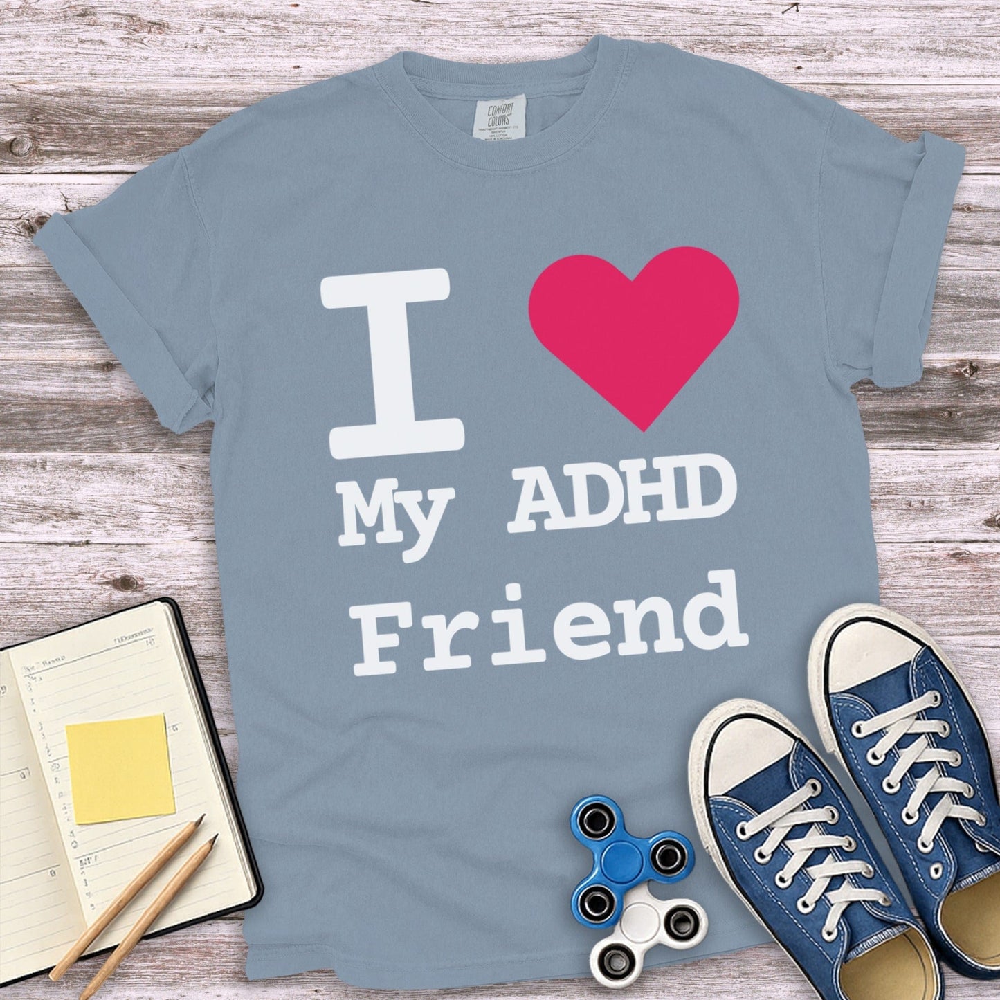 I Love My ADHD Friend Graphic T-shirt product type