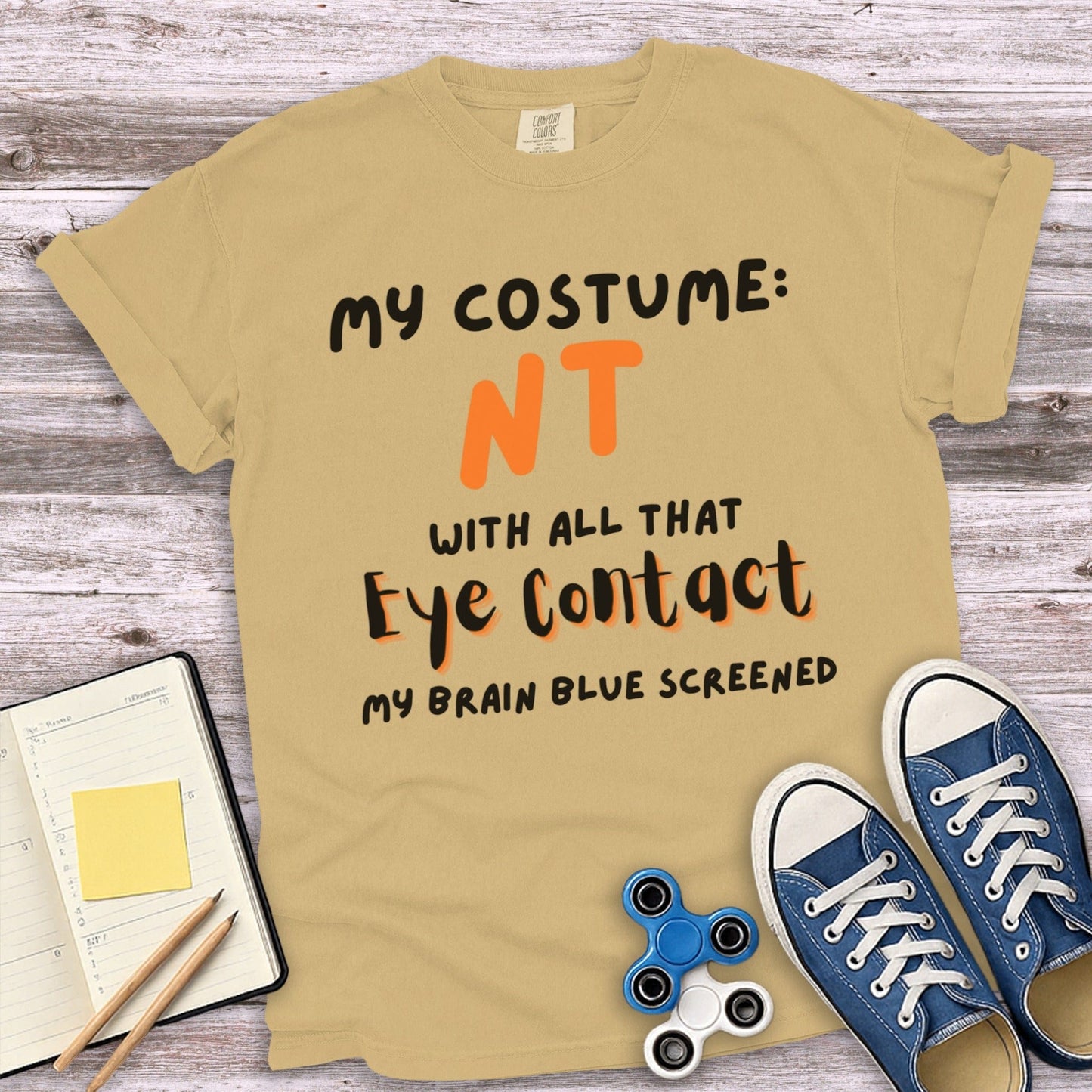 My Costume NT Eye Contact Brain Blue Screened Shirt