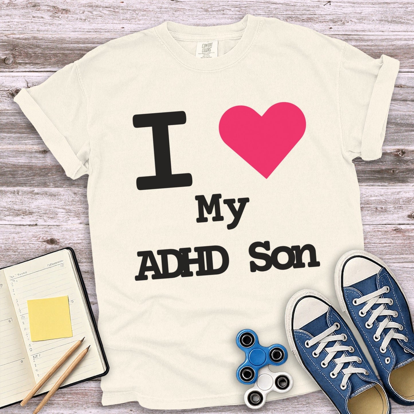 I Love My ADHD Son Inspirational Graphic T-shirt product