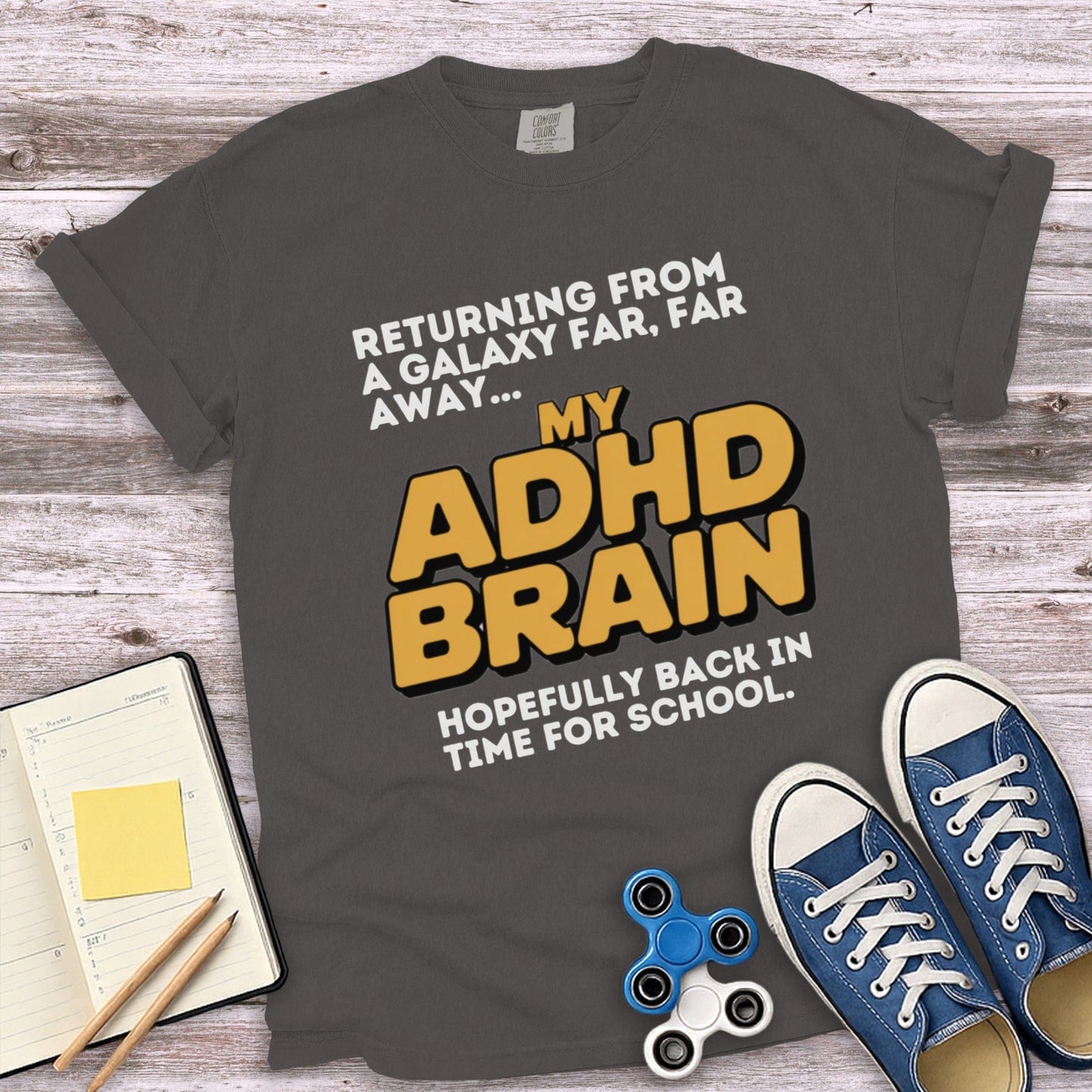 Returning From Galaxy ADHD Brain Shirt Product
