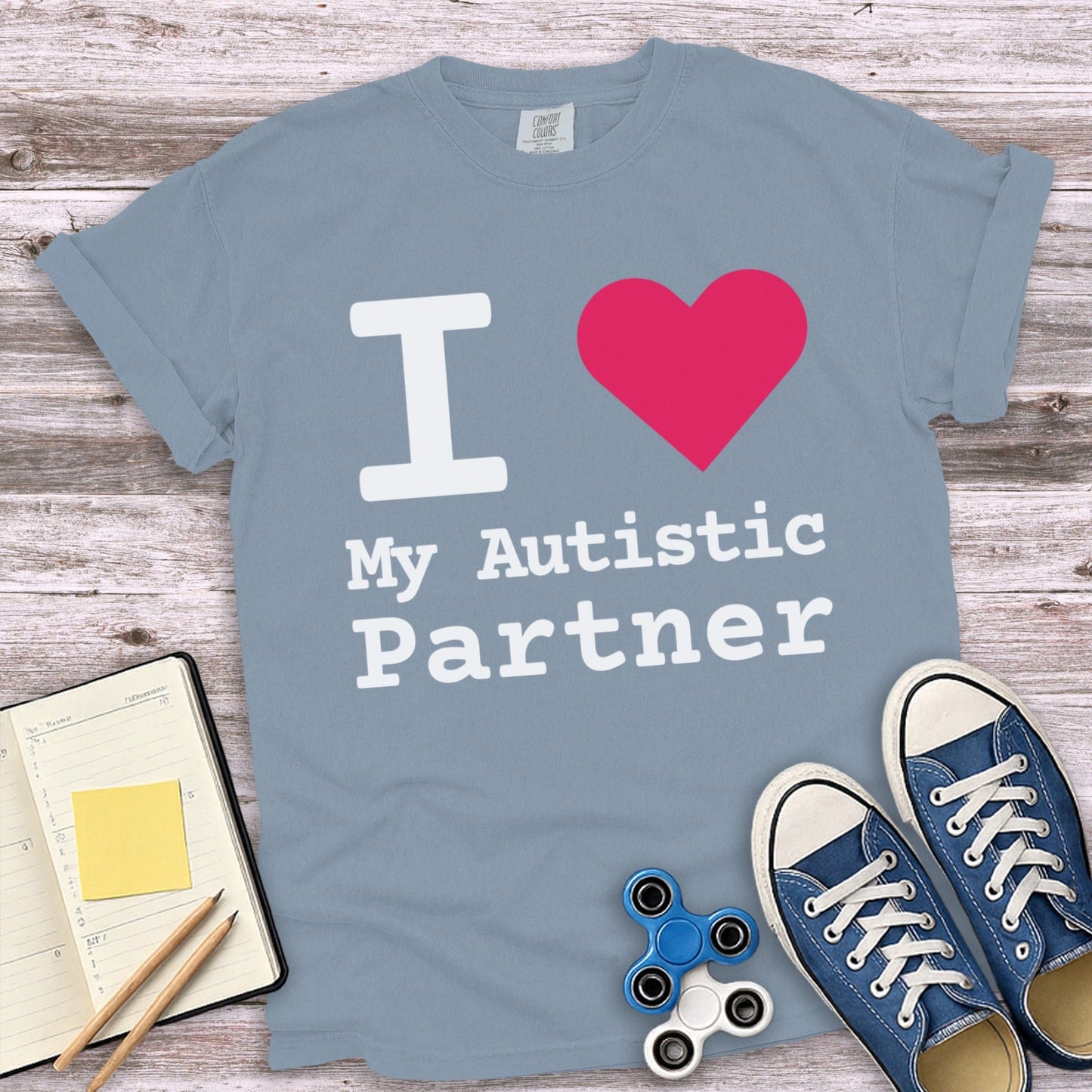I Heart My Autistic Partner Graphic Tee product